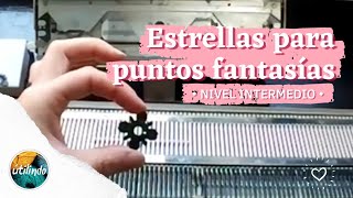 Utilización de estrellas para puntos fantasía con maquina KNITTAX  Utilindo [upl. by Sikleb]