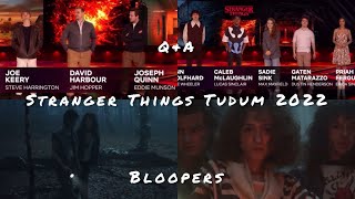 Stranger Things Cast Tudum Netflix 2022 bloopers  QampA [upl. by Amirak]