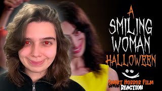 REACTING SMILING WOMAN halloween edition 🎃 [upl. by Nytsirk]