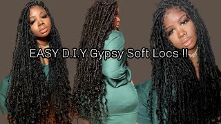 ♡ 30 Inch DIY GoddessGypsy Soft Locs with Curly Virgin Hair [upl. by Ahsila640]