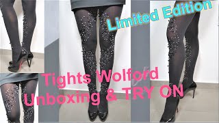 700 € Tights Wolford Swarovski Pearl TRY ON Unboxing Limited Edition only 170 [upl. by Desimone]