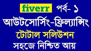 Outsourcing Freelancing Bangla tutorial  Fiverr Part 1 How to get job from fiverr [upl. by Boleslaw]