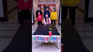 Who Is The Best At The Cup Pushing Challenge Funnyfamily Partygames [upl. by Vladi]