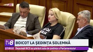 Boicot la ședința solemnă Deputații BCS au părăsit sala de ședințe a Parlamentului [upl. by Bocaj765]