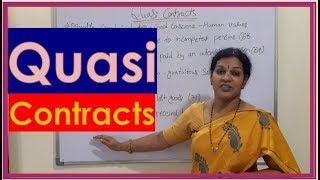 quotQuasi Contracts amp Its Featuresquot  The Most Important Topic Law Subject By DrDevika Bhatnagar [upl. by Nahsrad]