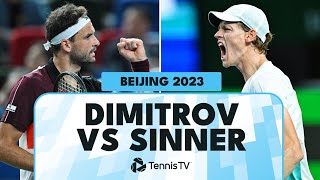 Grigor Dimitrov vs Jannik Sinner Extended Highlights  Beijing 2023 [upl. by Nickolaus]