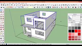 comment faire la toiture sur SketchUp [upl. by Hyacintha]