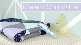 Dreieck Quilt nähen – Patchworken für Anfänger  VERLOSUNG WirMachenWeihnachten [upl. by Ahsiened]