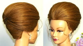 Elegant hairstyle for long medium hair Updo tutorial [upl. by Nuahc]