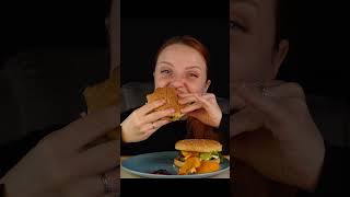 Enjoying Eating Burgers and Camembert Mukbang ASMR [upl. by Gaynor]