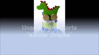 Windeltorte Kleine Drache  BabygeschenkeShopde [upl. by Gierk692]