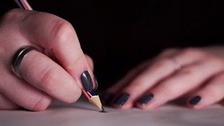 Binaural ASMR Pencil Doodling amp EartoEar Whispering Echoing Latin [upl. by Noivaz]