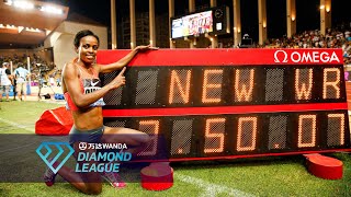 Dibaba takes a REMARKABLE WORLD RECORD in Monaco  Wanda Diamond League [upl. by Granlund]