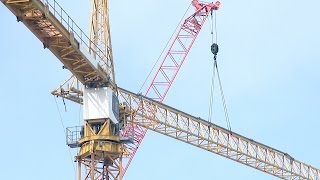 Tower crane 3 rises Timelapse compilation of assembly from start to finish [upl. by Ayekehs]