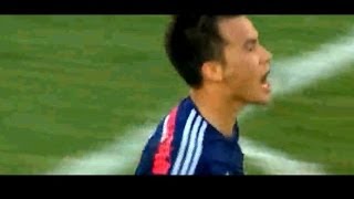 岡崎ダイビングヘッドで同点弾 ブラジルワールドカップ 日本ｖｓコロンビア ２０１４．６．２５ [upl. by Homer84]