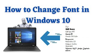 How to change font style in windows 10 [upl. by Suidualc]