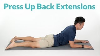 How to Properly Perform Press Up Back Extensions [upl. by Hplar]