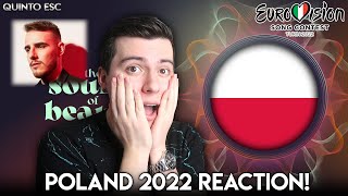 Krystian Ochman  River Reaction  Eurovision 2022Poland  Quinto ESC [upl. by Niroc]