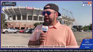 BNN LIVE Interviews highlights and more as Boise State gets set for fall camp practice No 2 [upl. by Aremat]