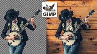 How to remove background in GIMP using Paths Tool [upl. by Nairbo]