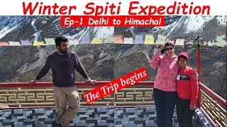 Winter Spiti Expedition 2024  Ep1  Delhi to JeoriRampur  Journey to snow begins winterspiti [upl. by Acinemod]