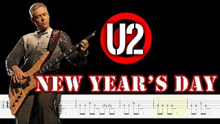 U2  New Years Day Bass Tabs By ChamisBass [upl. by Solly]