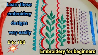 Embroidery for beginners 0 to 100 AfsanaDesign [upl. by Cadal]