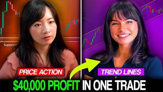 Trading Simple TREND LINE Strategy Made Her 100K A Year [upl. by Eirised]