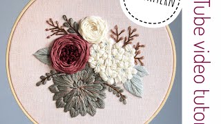 quotDesert rosequot pattern Embroidery for beginners [upl. by Amles496]