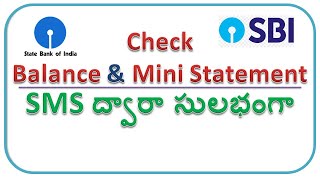 How to check Balance and Mini Statement to SBI account through SMS [upl. by Ajani]