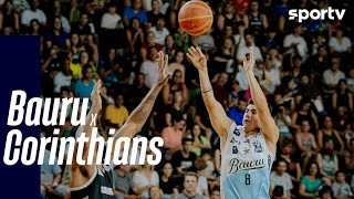 BAURU 75 x 63 CORINTHIANS  MELHORES MOMENTOS  NBB 2023  sportv [upl. by Kassab]