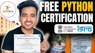 ISRO Launched Free Python Certification Course in 2024  Learn AI ML amp Python Programming Online [upl. by Etnoved611]