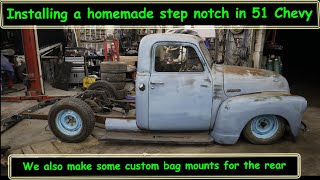 Making a step notch for a 51 Chevy pickup from scratch [upl. by Eyahc261]