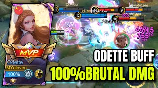 100BRUTAL DMG  ODETTE BEST BUILD amp EMBLEM 2024  Must Try [upl. by Breeze646]