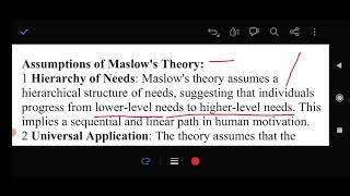 Assumption of Maslows Theory of the Hierarchy  ISC Business Studies Book by AK Gupta [upl. by Shirley]