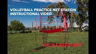 VOLLEYBALL PRACTICE NET STATION INSTRUCTIONAL VIDEO [upl. by Cherye322]