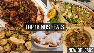 TOP 10 MUST EATS IN NEW ORLEANS  BOURBON STREET FOODIE RECOMMENDATION [upl. by Niawat]