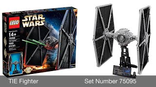 TIE Fighter UCS LEGO Star Wars 75095 Ultimate Collector Series Stop Motion Speed Build [upl. by Orella573]