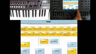 Ketron SD90  Using External Controller to control only the chord tracks [upl. by Akceber]