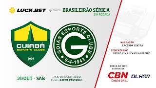 CUIABÁ 01 X 01 GOIÁS AO VIVO  BRASILEIRÃO  28ª RODADA [upl. by Nivlam553]