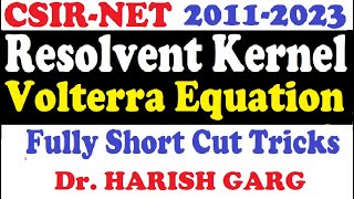 Resolvent Kernel Volterra Equation  Fully Short Tricks [upl. by Aneekan799]