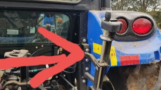 New Holland Workmaster 75  exterior hitch adjustment lever  how it works [upl. by Taveda398]