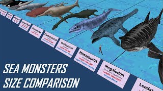 Sea Monsters Size Comparison [upl. by Klemens]