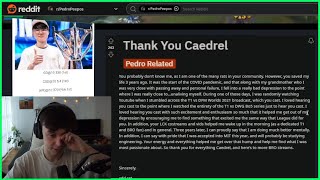 Caedrel Emotional Over Wholesome Post Is Peanut A Good Playeramp Caedrel Reacts His Last LEC Games [upl. by Olnek]