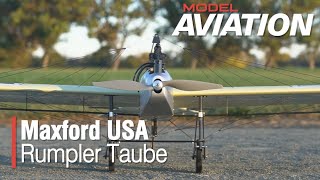 Maxford USA Rumpler Taube  Model Aviation magazine [upl. by Okimik355]