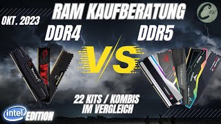 Der BESTE RAM für Intel 2023  DDR4 vs DDR5  22 Kits  Kombinationen [upl. by Noslien844]