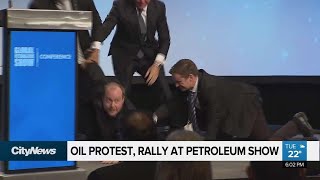 Protest at Global Petroleum Show [upl. by Browning]