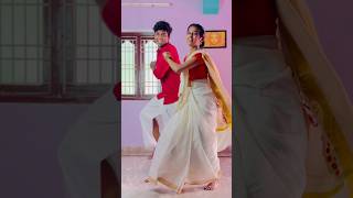 Karutha penne😍 Onam transition💞 comment ur next song for dance😇 danceshorts blackbeescouple [upl. by Yreme]