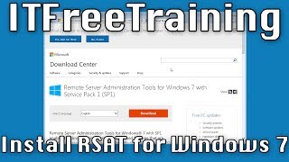 Installing RSAT on Windows 7 [upl. by Htiduj]