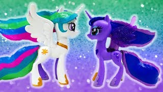 Princess Celestia and Princess Luna Split  MLP Custom Pony Transformation [upl. by Tolley588]